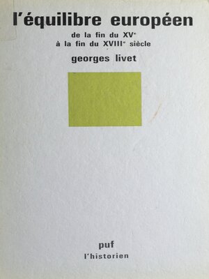cover image of L'équilibre européen